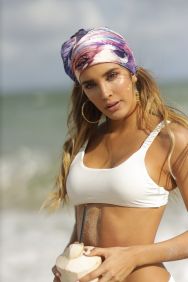 almaMia Scronchie Ivory Bikini Top