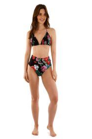 Kibys Black Flora Bali High Waist Bottom