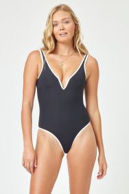 L*Space Black Coco One Piece Swimsuit