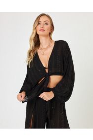 L*Space Black Shimmer Magic Hour Reese Top