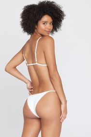 L*Space Ribbed White Jay Bitsy Bikini Bottom