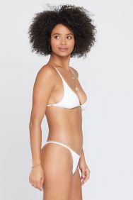 L*Space Ribbed White Millie Bikini Top