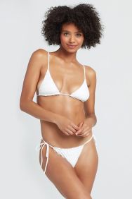 L*Space White Eyelet Brittany String Bikini Top