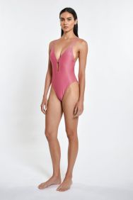 Peixoto Sunset Coral Sparkle Isla One Piece Swimsuit