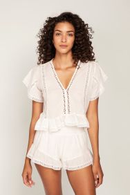 Peixoto White Fraya Blouse