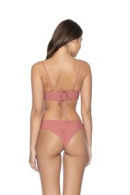 PilyQ Lotus Basic Ruched Bikini Bottom