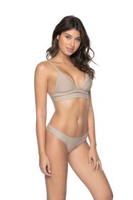 PilyQ Oyster Kylie Stitched Halter Top