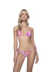 PQ Swim Azalea Embroidered Tri Bikini Top
