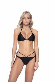 PQ Swim Black Pier River Tie Side Bikini Bottom