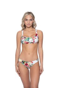 PQ Swim Summer Hibiscus Reversible Seamless Wave Halter Top