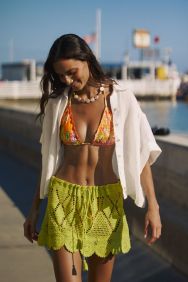 PQ Swim Water Lily Linen Top