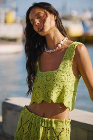 PQ Swim Zest Aria Crochet Crop Top