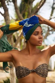 Verdelimon Cheetah Caribe Bandeau Bikini Top