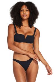 Vitamin A Black EcoRib Kaya Bikini Top