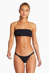 Vitamin A Black EcoRib Mila Bikini Top