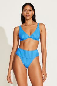Vitamin A Dream Blue SuperRib Rossi Halter Underwire Top