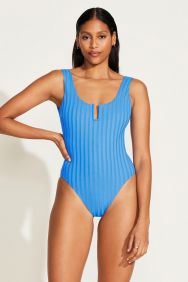 Vitamin A Dream Blue SuperRib Ursula One Piece Swimsuit
