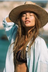 Vitamin A EcoLinen Sky Playa Shirt Dress