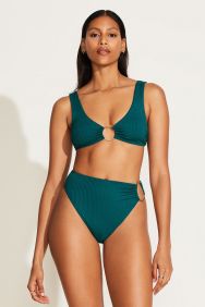 Vitamin A Emerald EcoRib Skylar Bikini Top