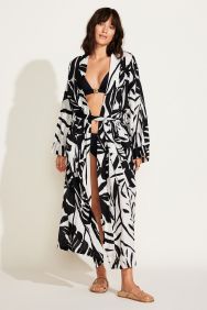 Vitamin A Graphic Jungle EcoLinen Palmilla Robe