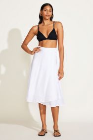 Vitamin A White EcoLinen Lana Skirt