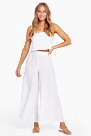 Vitamin A White EcoLinen Tallows Wide Leg Pant