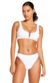 Vitamin A White EcoRib Astrid Bralette