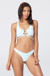 L*Space Sky Blue Terry Dax Bikini Top
