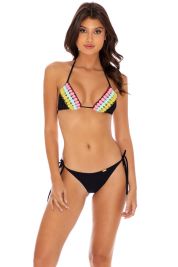 Luli Fama Night Lights Pompom Triangle Top