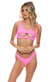 Luli Fama Pura Curiosidad Open Front Bralette Top