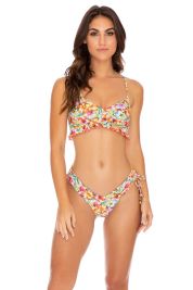 Luli Fama Wild Flower Puckered Ruffle Bralette