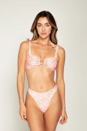 Peixoto Coral Jasmine Fiona Bikini Top