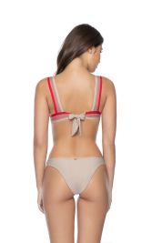 PilyQ Oyster Trim Tab Bikini Bottom