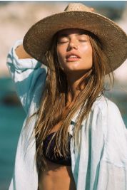 Vitamin A EcoLinen Sky Playa Shirt Dress