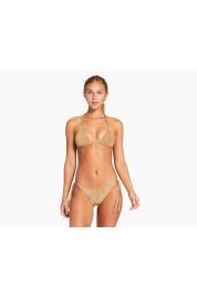 Vitamin A Golden Glow Metallic Gia Triangle Bikini Top