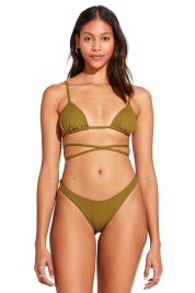 Vitamin A Matcha Varigated Rib Upcycled Sol Wrap Top